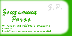 zsuzsanna poros business card